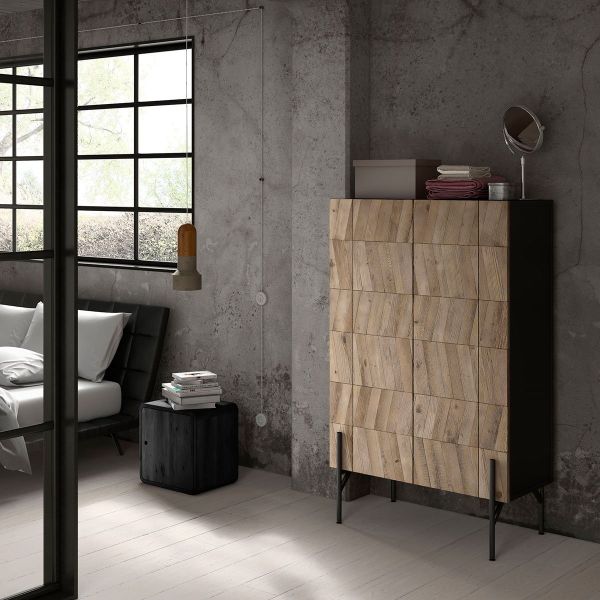 Armadio Rewood legno vecchio e ferro